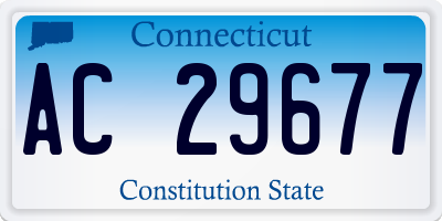 CT license plate AC29677