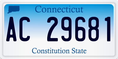 CT license plate AC29681