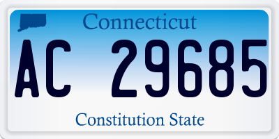 CT license plate AC29685