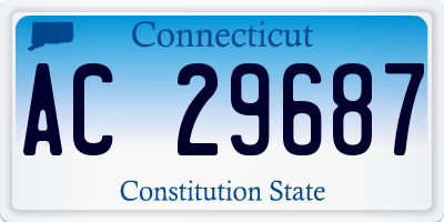 CT license plate AC29687