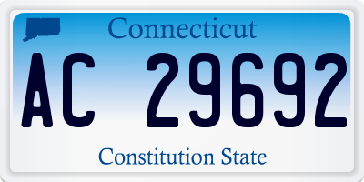 CT license plate AC29692