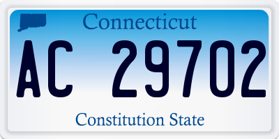 CT license plate AC29702