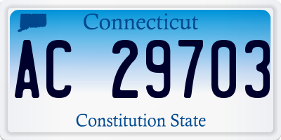 CT license plate AC29703