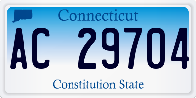 CT license plate AC29704