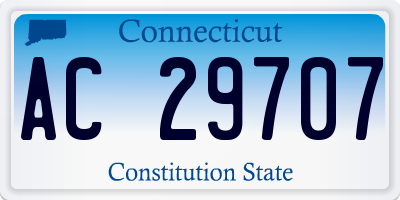 CT license plate AC29707
