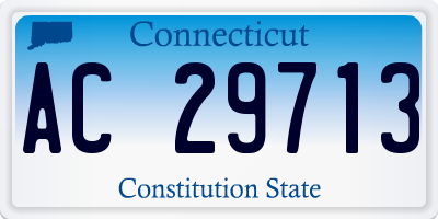 CT license plate AC29713
