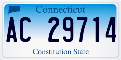 CT license plate AC29714