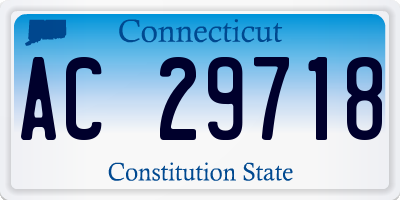 CT license plate AC29718