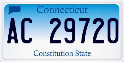 CT license plate AC29720