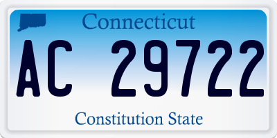 CT license plate AC29722