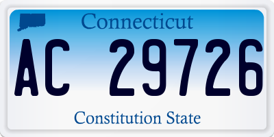 CT license plate AC29726
