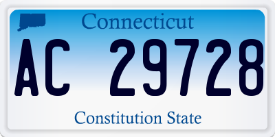 CT license plate AC29728