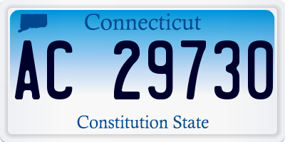 CT license plate AC29730