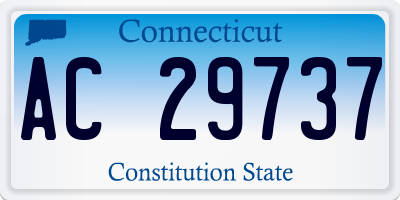 CT license plate AC29737