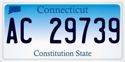 CT license plate AC29739