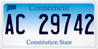 CT license plate AC29742