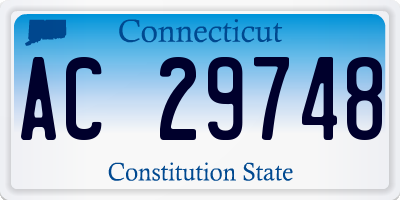 CT license plate AC29748