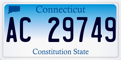 CT license plate AC29749