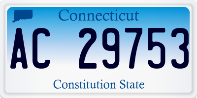 CT license plate AC29753