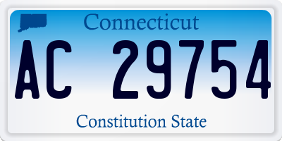 CT license plate AC29754