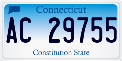CT license plate AC29755