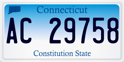 CT license plate AC29758