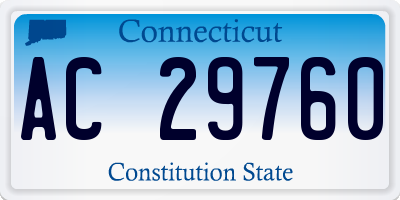 CT license plate AC29760