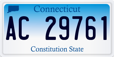 CT license plate AC29761