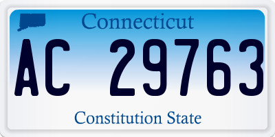 CT license plate AC29763