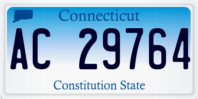 CT license plate AC29764