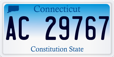CT license plate AC29767