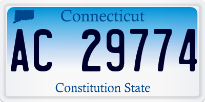 CT license plate AC29774