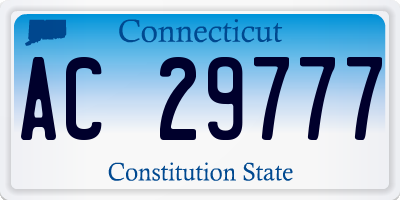 CT license plate AC29777