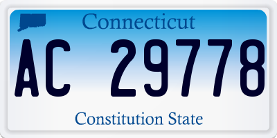 CT license plate AC29778