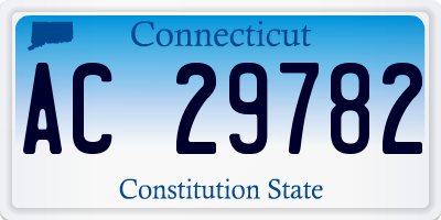 CT license plate AC29782