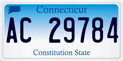 CT license plate AC29784