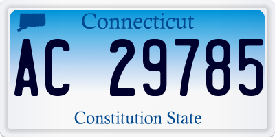CT license plate AC29785