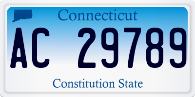 CT license plate AC29789