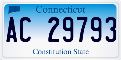 CT license plate AC29793