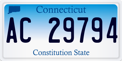 CT license plate AC29794