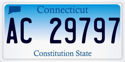 CT license plate AC29797