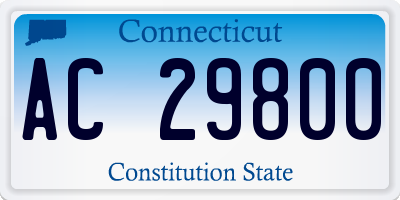 CT license plate AC29800