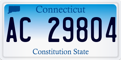 CT license plate AC29804
