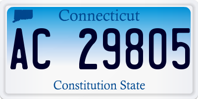 CT license plate AC29805