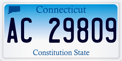 CT license plate AC29809