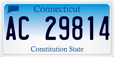CT license plate AC29814