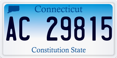 CT license plate AC29815
