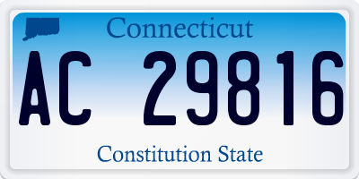 CT license plate AC29816