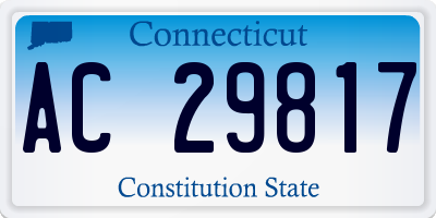 CT license plate AC29817
