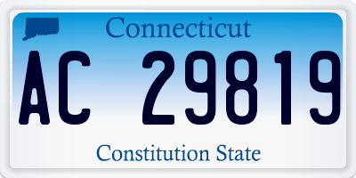 CT license plate AC29819